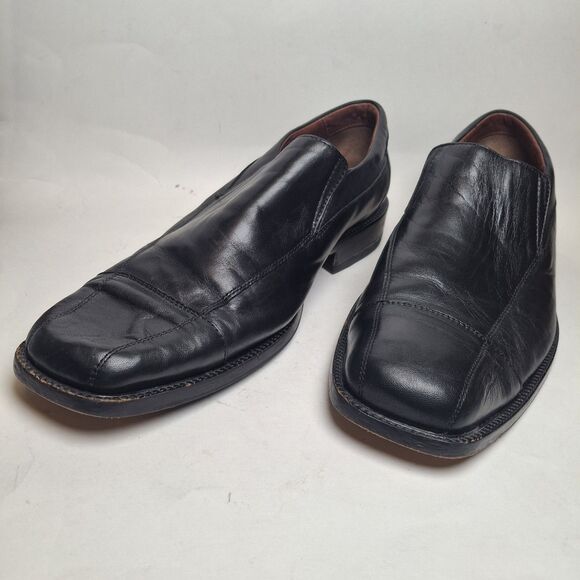 Johnston Murphy Sheepkin Y2k Square Toe Black Leather Slip-on Loafer Brazil 11M main image 11